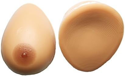 KingYuan 1 Pair Brown Color Silicone Breast Forms Waterdrop Enhancers Fake Boobs With adhesive layer -S