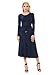 Pastel by Vivienne Women's Long Sleeve A-Line Midi Dress With Braided Tassel Belt included