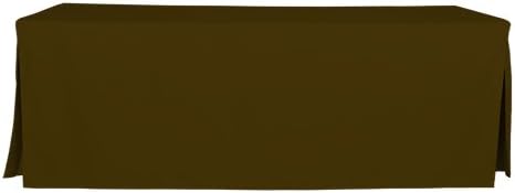 Tablevogue 8-Foot Fitted Folding Table Cover, Chocolate