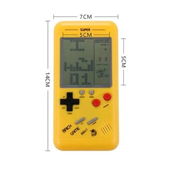 ACHICOO RETR/o Classic Childhood Tetris Handheld Game Players LCD Electronic Games Toys Game Console Riddle Educational Toys Yellow