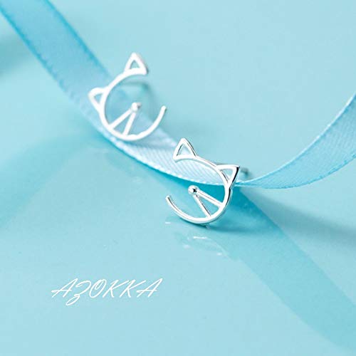 925 Siliver Cat Earrings Earrings Sterling Silver Stud Earrings for Women Gift