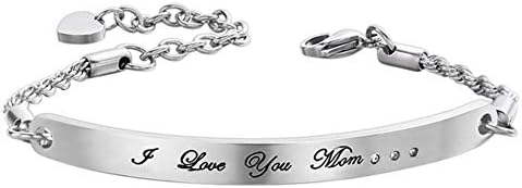 4MEMORYS Inspirational Chain Bracelet with ID Bar Engraved She Believed she Could so she did Inspirational Bangle Jewelry for Women Girls Daughter