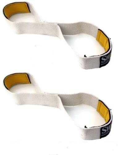 figure 8 deadlift straps,Weight Lifting Straps Padded Figure 8's - Heavy DutyWeight Gym Straps (WHITE)