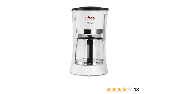 Ufesa CG7123 Activa Cafetera de Goteo, con Capacidad para 12 Tazas o 1'2L,  Filtro Permanente, Desconexión Automática, Válvula Antigoteo, 680W,  (Función Mantener Caliente) : BLOCK: Amazon.es: Hogar y cocina