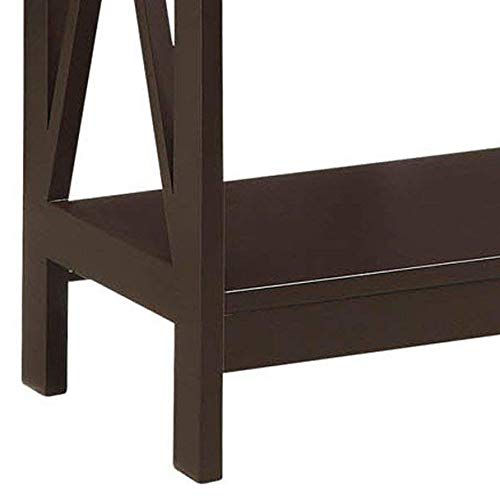 Convenience Concepts Oxford Console Table with Shelf, Espresso Pricepulse