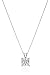 Jewelili 10K Gold 7MM Princess Cut Cubic Zirconia Solitaire Pendant Necklace, 18'' Rope Chain