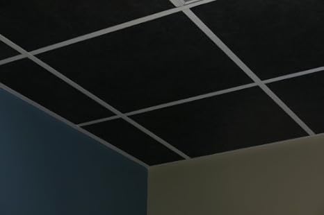 1 Thick 20 Black Acoustic Ceiling Tiles 24 X 24 Fiberglass
