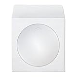 CD DVD White Paper Sleeves 80 Gram with Clear Window 1000 Pack