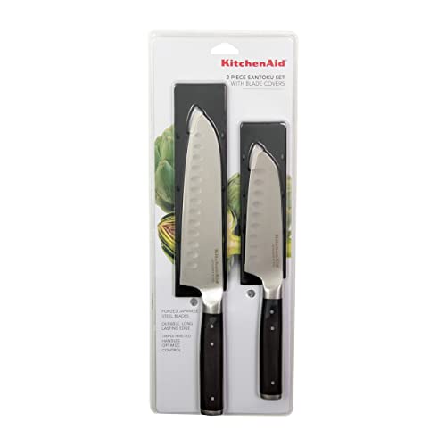 KitchenAid Gourmet Triple Rivet Santoku Knife Set with Custom