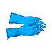 Amazon Basics Professional Reusable Rubber Gloves, Large, Blue, 3-Pack