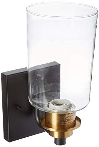 Elk Lighting 46610/1 Vanity Light, Matte Black, Brushed Brass Elk Lighting 46610/1 Vanity Light, Matte Black, Brushed Brass