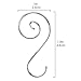 ELCOHO 150 Pieces Christmas Ornament Hooks Hangers Christmas Tree Hanger Swirl Scroll Ornament Hooks for Art Craft Christmas Tree Decorations （Silver）