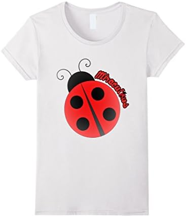 Womens Miracle Ladybug T-shirt Large White