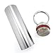 Medical Grade Stainless Steel Pill Fob with 2 Cleaner Brushes and 2 Sealing Rings Emergency Aspirin Waterproof Keychain Pill Holder(Diameter - 0.59
