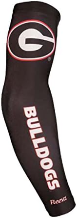 Long Sleeve Univerity of Georgia Bulldogs Compression Fleevs-Black-Adult