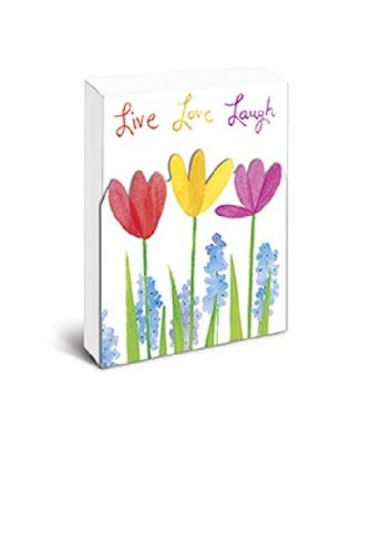 Graphique "Live Love Laugh" Purse Notes â€“ Pocket Notebook with Happy Floral Design, â€œLive Love Laughâ€ Quote & Matching Magnetic Case, 75 Full Color Pages, 3" x 4"