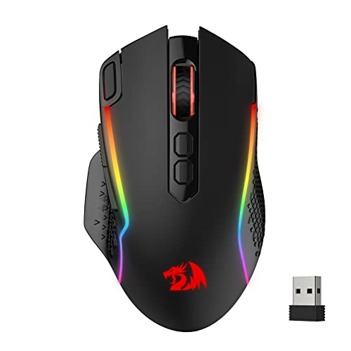Redragon M810 Pro Kabellose Gaming Maus 10000 DPI Schnellfeuertaste