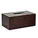 Alpine Industries Wooden Bamboo Rectangular Tissue Box Cover - Eco Friendly Pull Holder/Dispenser - Decorative Organizer for Bathroom, Office Desk & Car (Espresso)