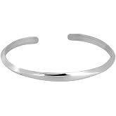 VN Jewelry Classic Plain Silver Bangle For Men | Sleek and Lightweight 925 Sterling Silver Bangle for Men and Women