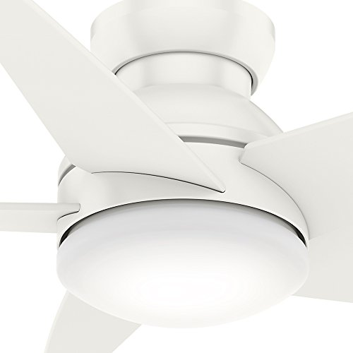 Casablanca Indoor Low Profile Ceiling Fan with LED Light and wall control - Isotope 44 inch, White, 59350 - Thumbnail 4