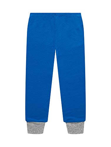 Benaive Pajamas for Boys Girls, Pjs for Boy Cotton Pajama, 2-Piece Solid Colors Children Sleepwear Pants Set (Blue, 2T)