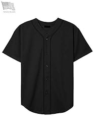 Hat and Beyond Mens Baseball Button Down Jersey