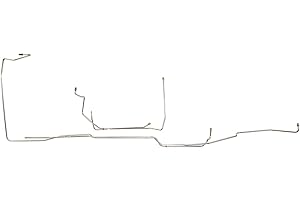 Inline Tube Compatible with 1994-97 Ford Truck 4WD E4OD 5/16" Trans Cooler Lines 4pc, OE Steel