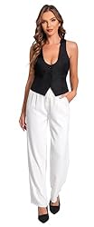 V VOCNI Suit Vest for Women Waistcoat Vest Vintage
