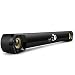 Saxhorn Mini Soundbar Speaker for Computer Desktop Laptop PC, USB Powered, Black