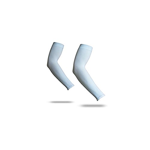 YISEVEN Kid's Sports Medium Compression Arm Sleeves UV Sun Protection for Basketball Accessories Football Baseball Cycling Golf Outdoor Fishing Running Fitness 3/4 - Youth Gray (1 Pair)