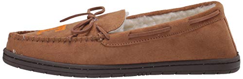 FOCO NCAA Tennessee Volunteers Mens College Team Logo Moccasin Slippers, Tan, Small (7-8)