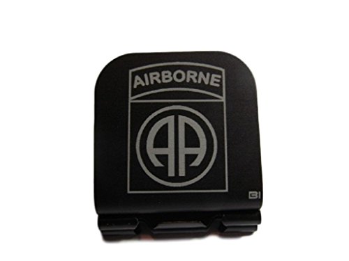 82nd Airborne Patch Laser Etched Hat Clip Black