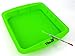 TitanOwl Silicone Deep Dish Container Tray Cake Pan Aprox 8"x8" + Carving Scrape Tool (Green) primary