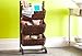 BIRDROCK HOME 3-Tier Abaca Storage Organizer Shelf with Solid Wood Frame - Durable Handwoven Abaca Fiber Baskets - Ideal for Organizing Living Rooms, Bedrooms, or Kitchens - Brown Wash, Espresso