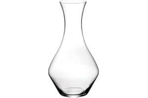 Wine Decanter, Clear Glass, 750 ml, 9.05" Height, Elegant Wine Aerating Carafe