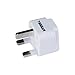 TESSAN Grounded Universal Travel Plug Adapter USA to UK Travel Prong Converter Adapter Plug Kit for UK (TypeG) - 3 Pack(WHITE)