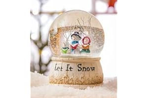 DUSVALLY Christmas Snow Globes Glitter Water Globe Musical Snow Globe Decoration Plays Let It Snow, Snowman Xmas Snow Globe for Holiday Decoration