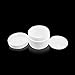 Houseables White Jar Container, 2 Oz, 60 ML Gram Capacity, Plastic, BPA Free, High Quality Double Wall w/ Removable Inner Liners & Dome Lids for Cosmetic Samples, Cream, Lotion