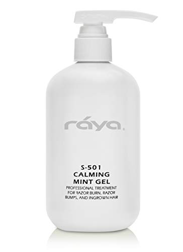 RAYA Calming Mint Gel 16 oz (S-501) | Softening and Soothing Gel | Great for After Shaving and Waxing | Helps Heal Razor Bumps, Razor Burns, and Ingrown Hairs