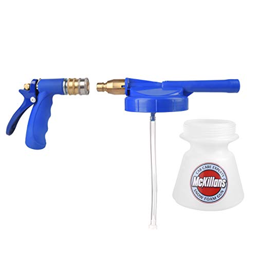 McKillans Improved Design Garden Hose Foam Gun Adjustable Car Wash Soap Sprayer with 3/8" Quick Connector for Detailing Car and Trucks