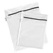 mDesign Laundry Mesh Wash Bag - Fine Weave Fabric, Zipper Closure, Washing Machine, Dryer Safe - Protect Lingerie, Delicates, Underwear, Bras, Leggings - 1 Large & 1 Medium Bag - Set of 2 - White