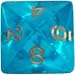 Chessex Dice: Polyhedral 7-Die Borealis Dice Set - Teal with Gold Numbers CHX-27486
