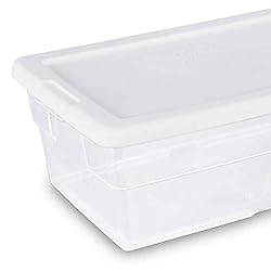 Sterilite 6 Quart Clear Stacking Closet Storage
