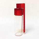 Snuff Bullet Acrylic with Glass Vial - Tall Red Spoon Top