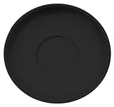 Rattleware Cremaware Black Saucer, 6.5-Inch, 6-Pack