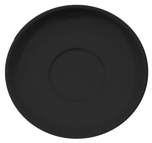 Rattleware Cremaware Black Saucer, 6.5-Inch, 6-Pack