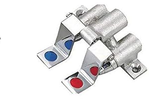 KPS Express KitchQuip Commercial Stainless Steel Dual Foot Pedal Valve | Hands-Free Faucet Control for Commercial Sinks | Hot & Cold Water Pedal System