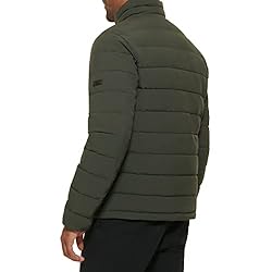 DKNY Men's Jon Quilted Stand Collar Puffer