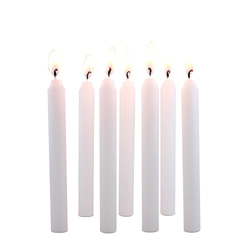 Exquizite 104 Church Candles with Drip Protectors No Smoke Vigil