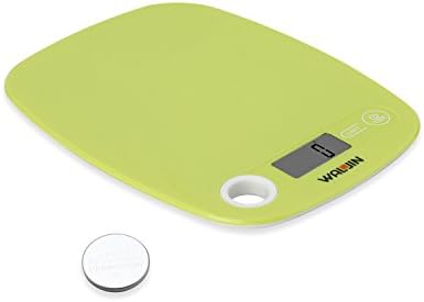 WALJIN Digital Kitchen Scale and Food Scale,Hanger Type with Tare Function,11lbs/5kg Edition,Green